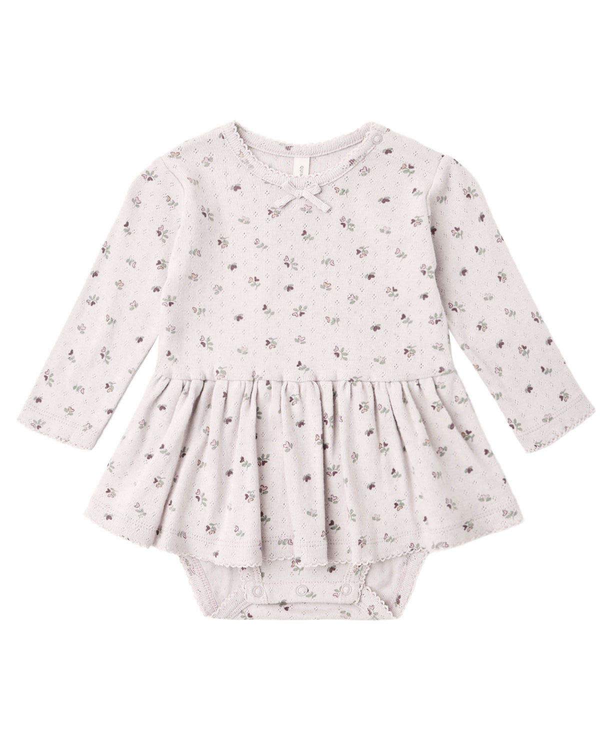 Pointelle Skirted Bodysuit- Heart Ditsy