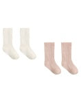 Socks Set- Natural, Dusty Rose