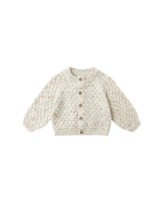 Bubble Knit Cardigan- Natural Confetti