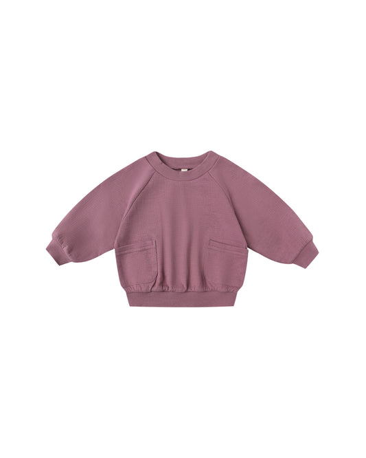 Pocket Sweatshirt- Mulberry