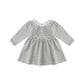 Alda Dress- Forest Stripe