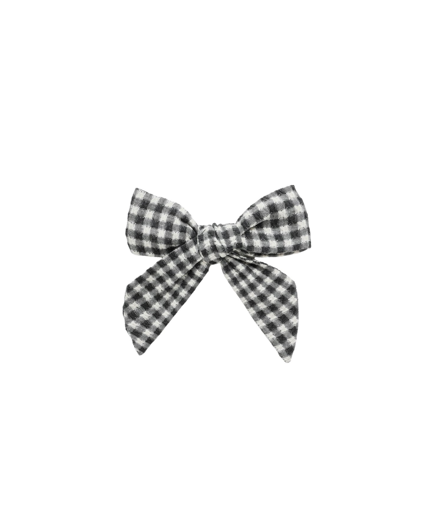 Bow- Black Gingham