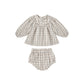 Mia Top + Bloomer Set- Blue Plaid