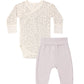 Side Snap Bodysuit + Pant Set- Floret