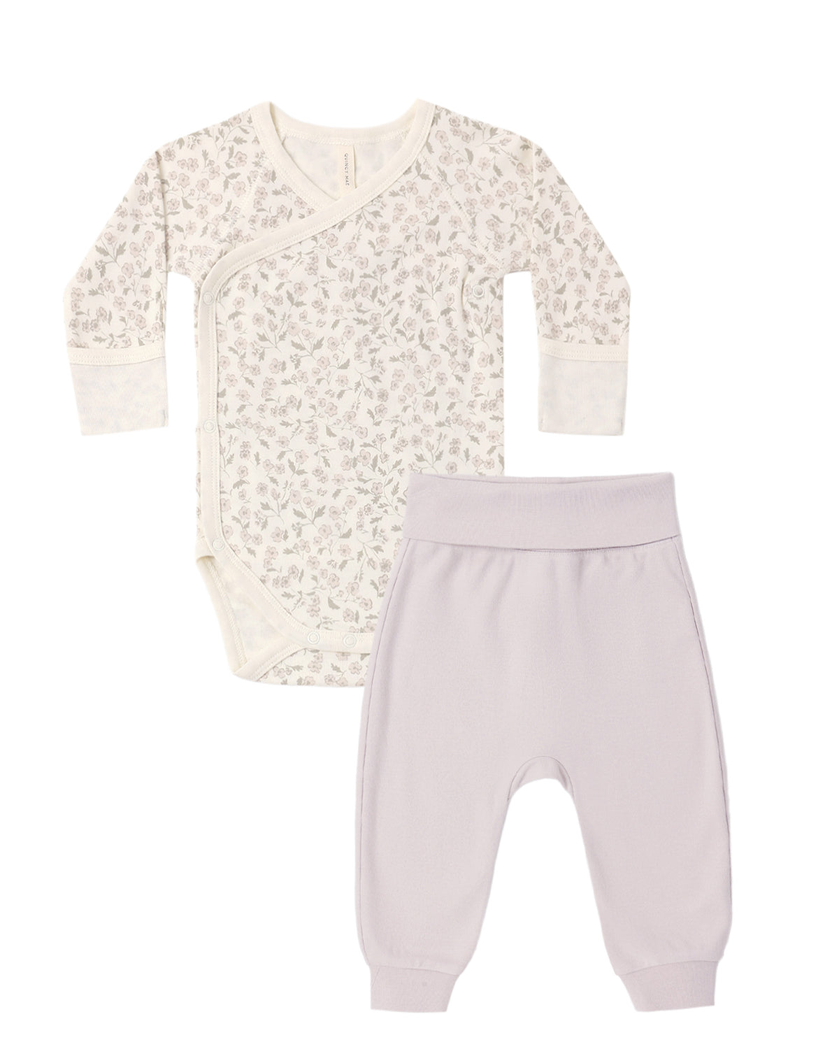 Side Snap Bodysuit + Pant Set- Floret