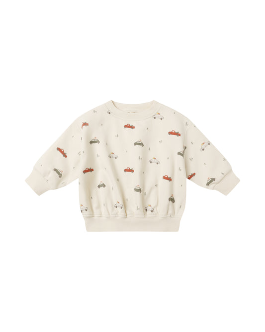 Relaxed Fleece Sweatshirt- Cars
