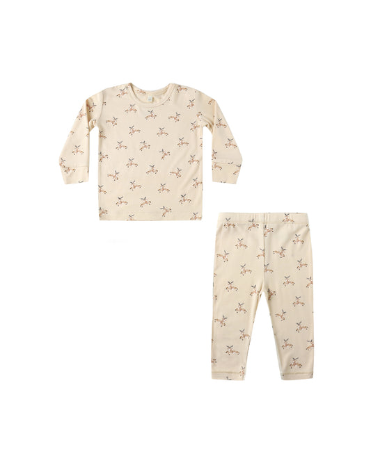 Bamboo Pajama Set- Reindeer