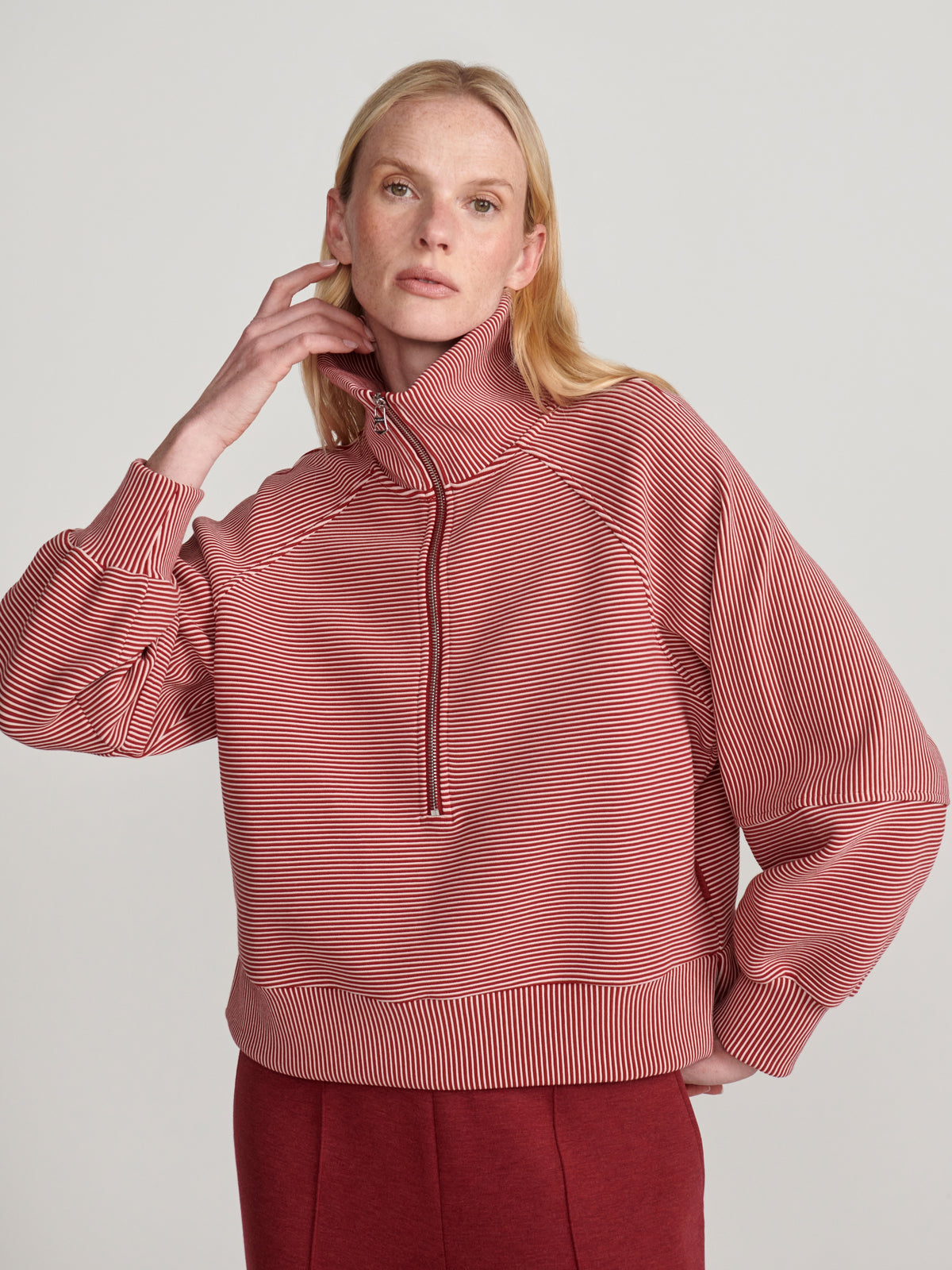 Milano Half-Zip Sweat 2.0- Winery