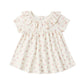 Ruffle Collar Jersey Dress- Flower Field