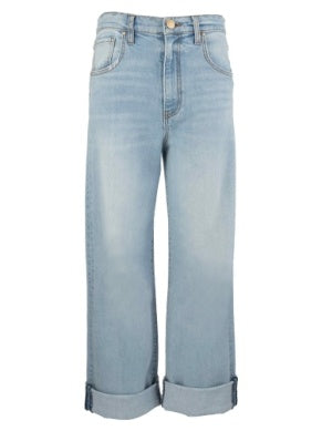 Gwen High Rise Wide Leg Roll Up