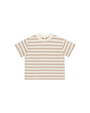 Relaxed Tee- Grapefruit Stripe