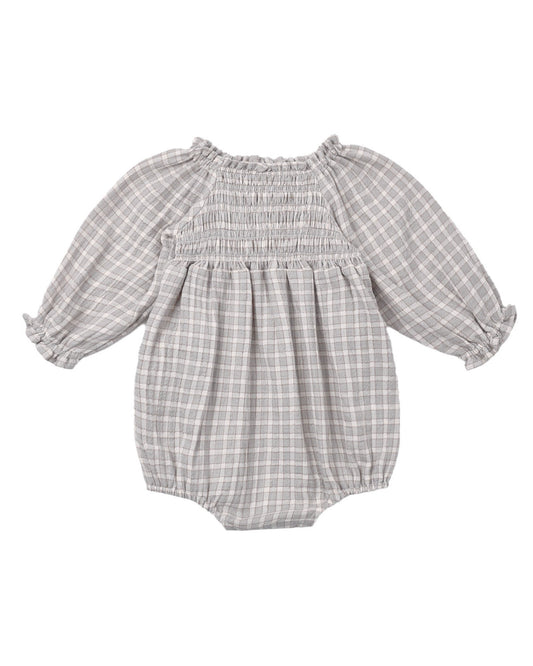 Eden Romper- Blue Gingham