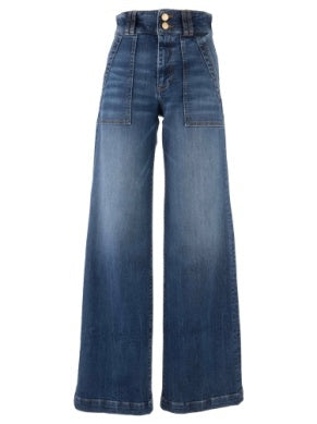 Jodi High Rise Wide Leg Front Pockets- Fairness