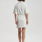 Paisley Half Zip Dress- Ivory Marl