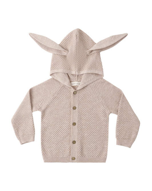 Bunny Knit Sweater- Heathered Latte
