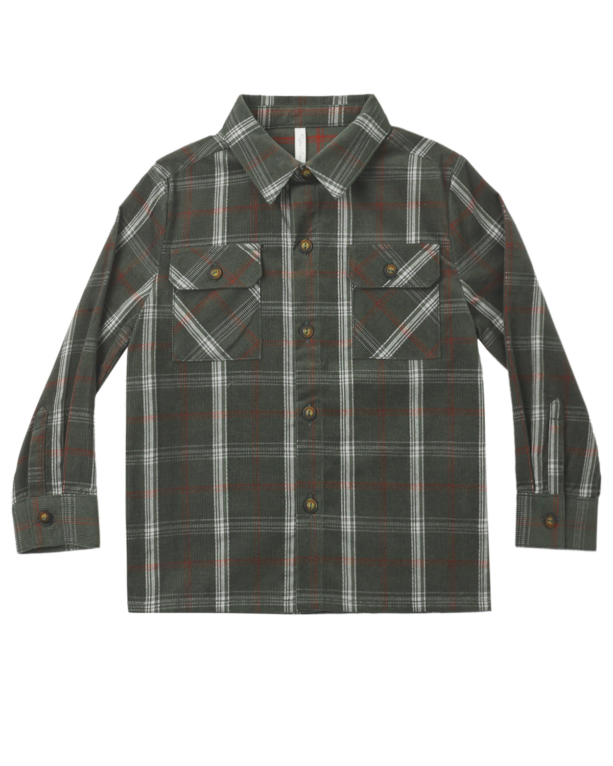 Pocketed Flannel Shirt- Holiday Plaid