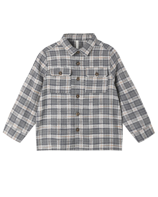 Pocketed Flannel Shirt- Winter Plaid