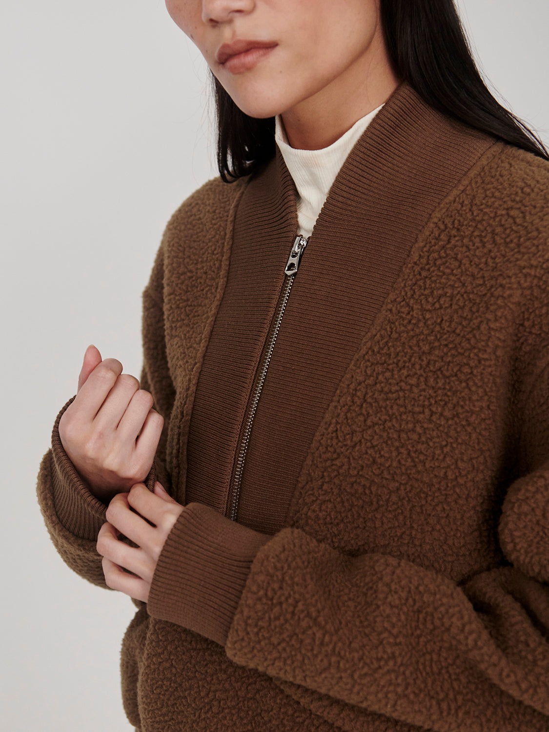 Mumford Fleece Half-Zip- Teak Olive