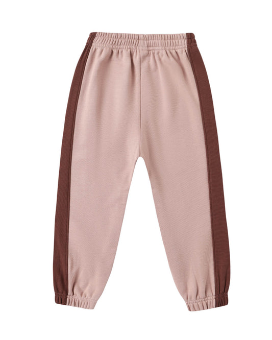 Paneled Sweatpants- Rosewood