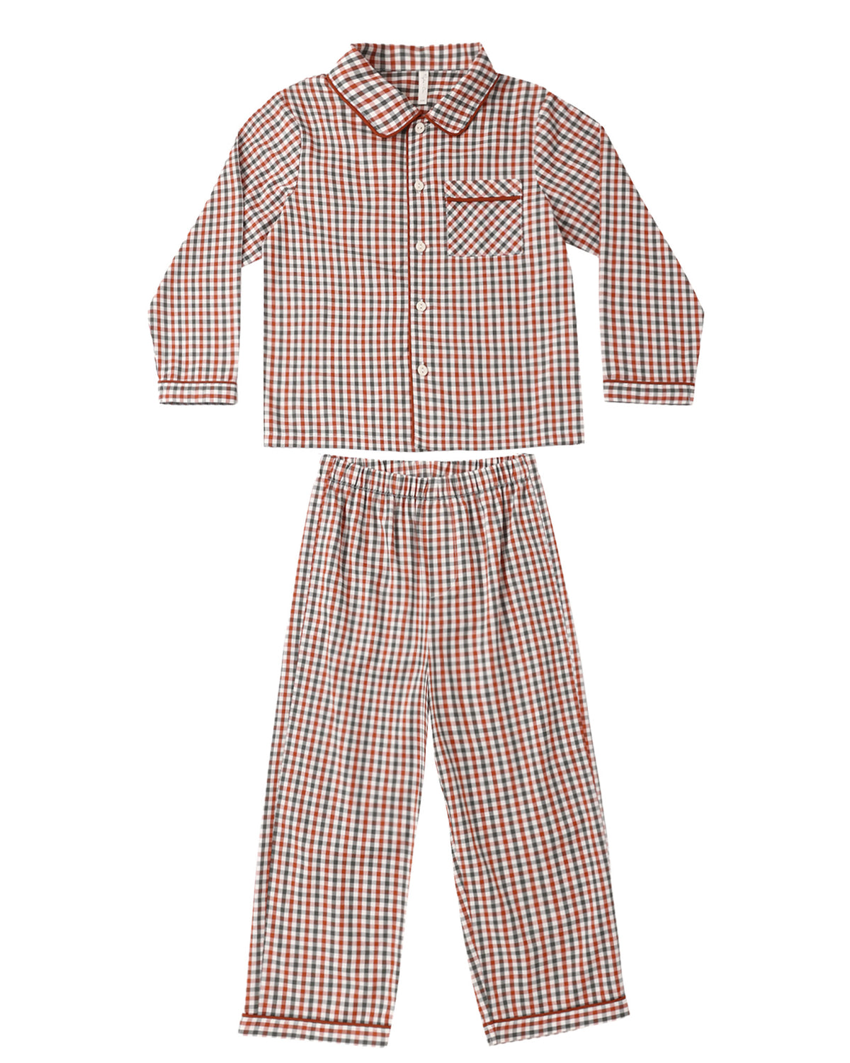 Long Sleeve Pajamas- Holiday Gingham