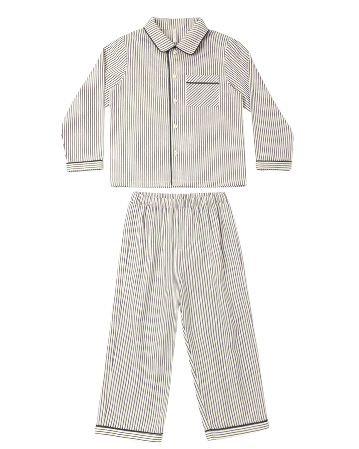 Long Sleeve Pajamas-Evergreen Stripe