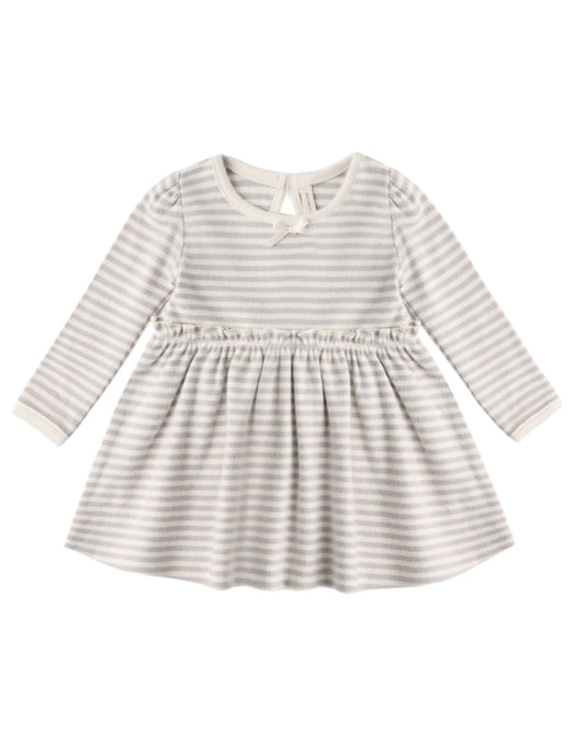 Alda Dress- Fog Stripe