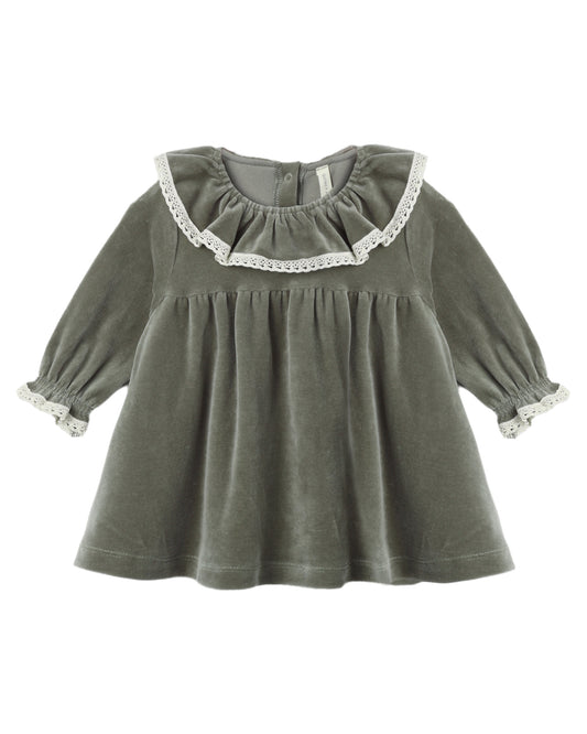 Velour Dress- Spruce