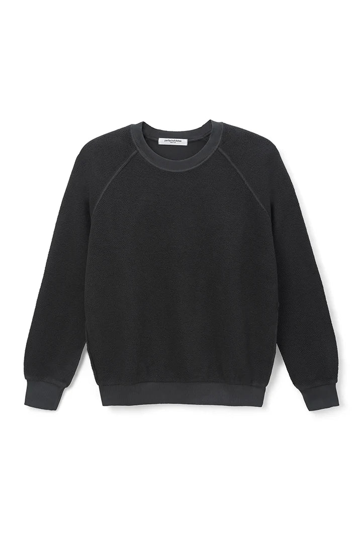 Ziggy Inside Out Cotton Fleece Sweatshirt- Vintage Black