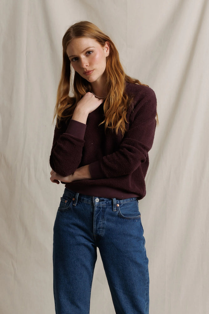 Ziggy Inside Out Sweatshirt- Cherry Lacquer