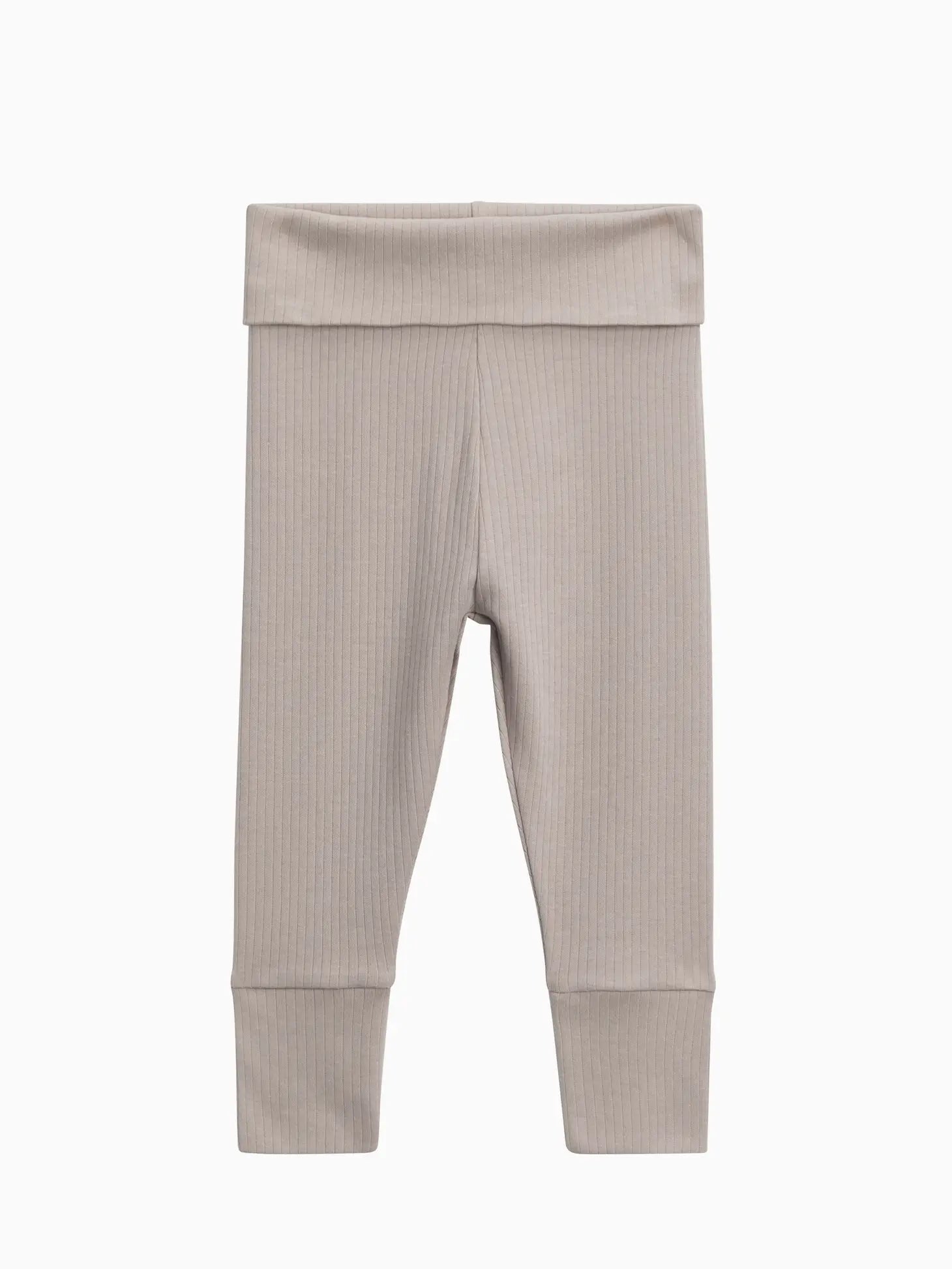 Ribbed Foldover Joggers - Dove - Lulie