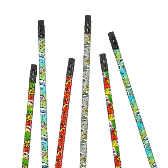 Comic Attack Pencils - Set of 12 - Lulie