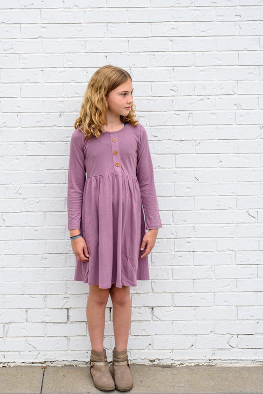 L/S Maisie Dress- Orchid - Lulie