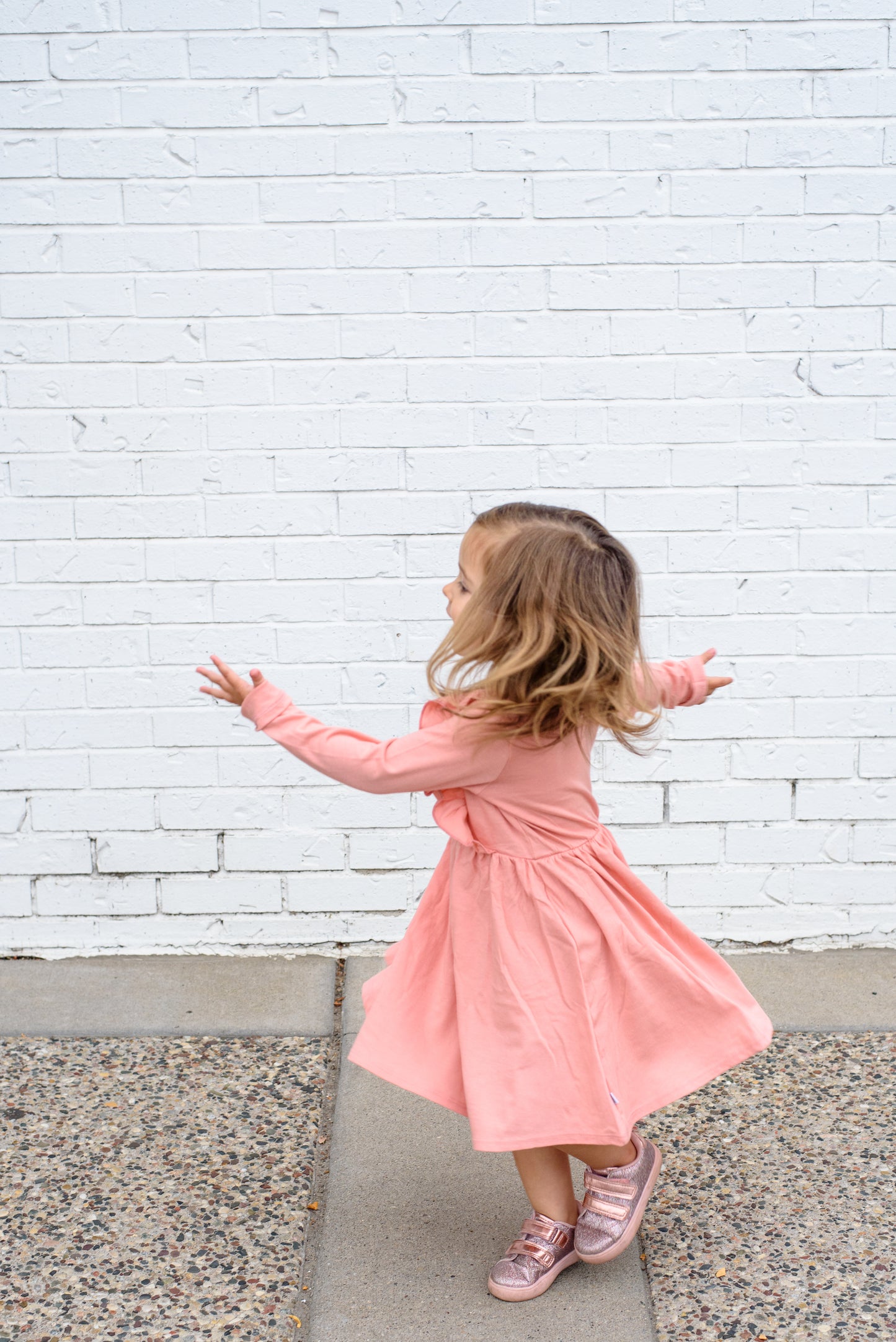 L/S Vayda Dress- Coral - Lulie