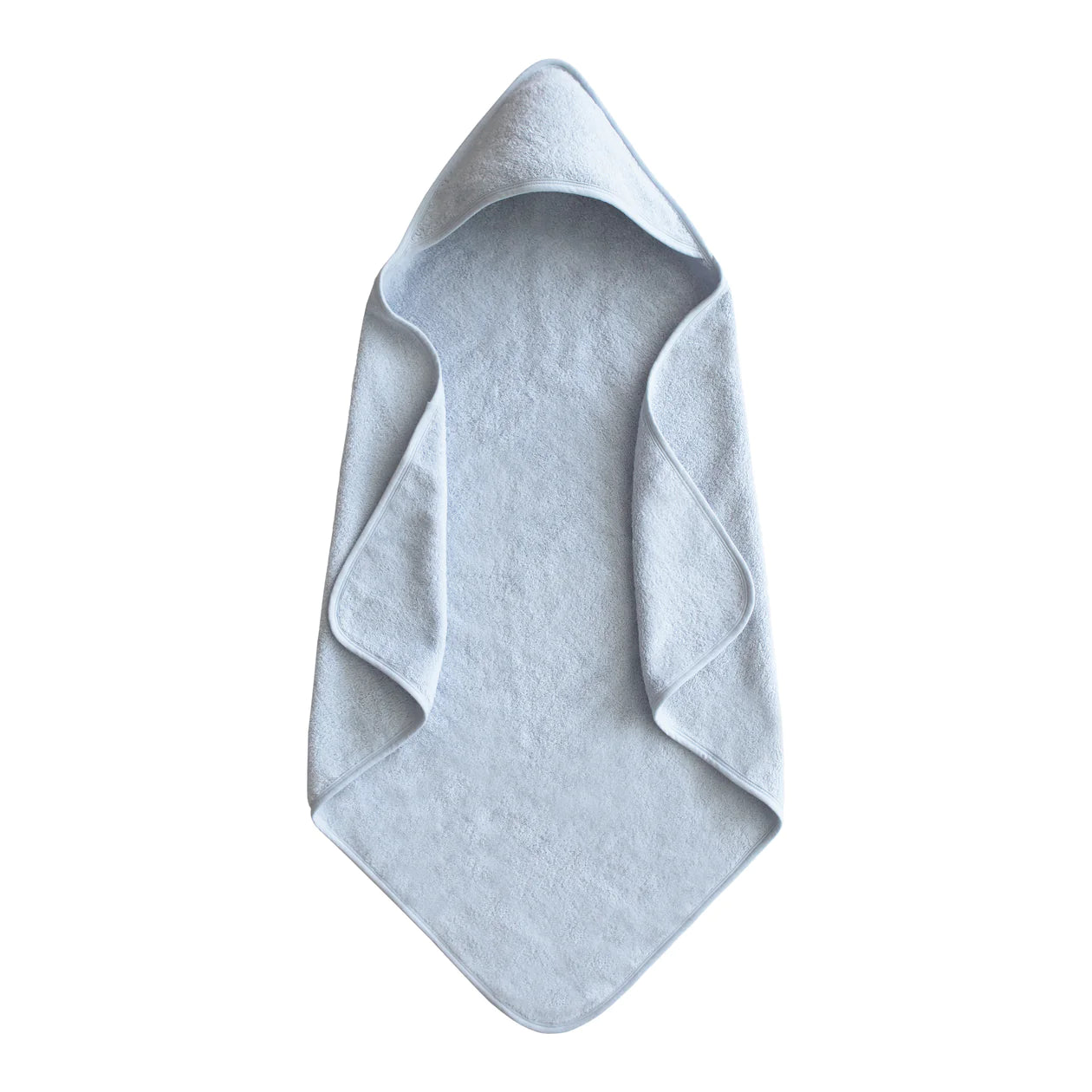 Organic Cotton Baby Hooded Towel- Baby Blue - Lulie