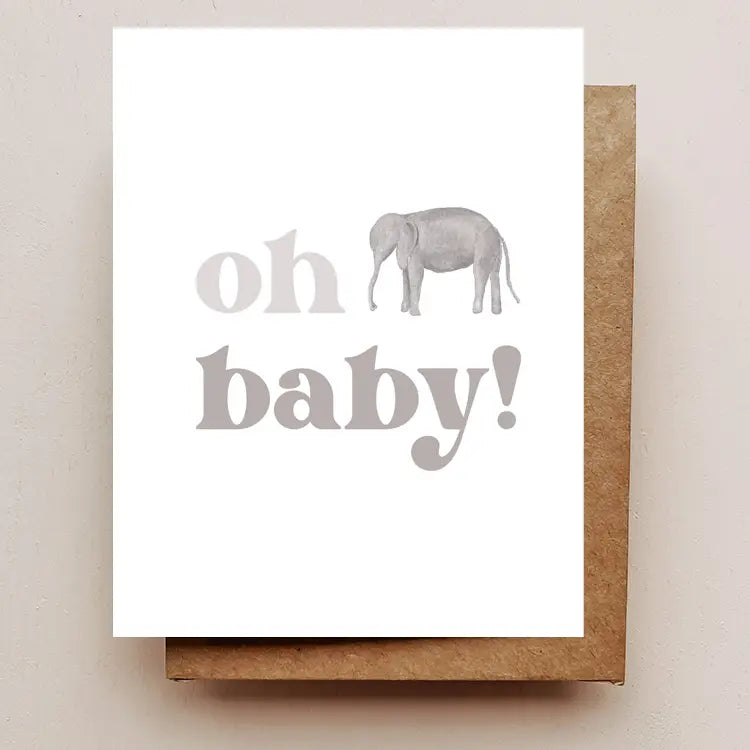 Oh Baby Elephant Card - Lulie