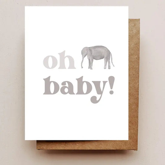 Oh Baby Elephant Card
