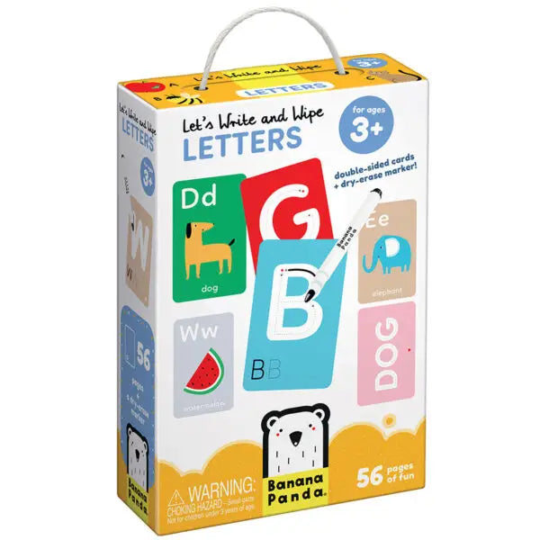 banana panda write and wipe letters