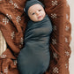 Charcoal Stretch Swaddle - Lulie
