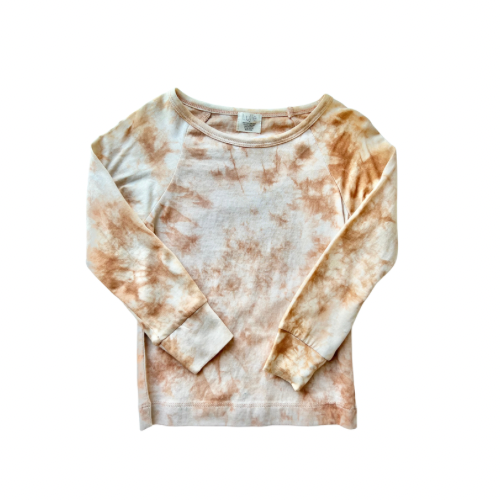 Long Sleeve Tie Dye Tee- Ginger