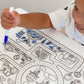 Reusable Coloring Tablemat - Road Map - Lulie