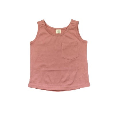 lulie pocket tank pink