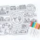 Reusable Coloring Tablemat - Road Map - Lulie