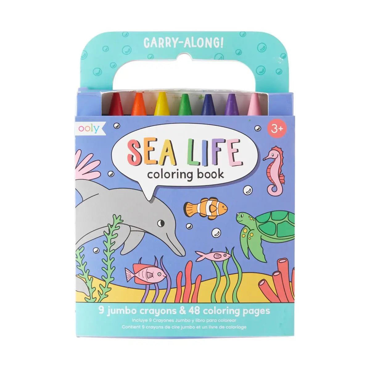 Carry Along Crayon & Coloring Book Kit- Sea Life - Lulie