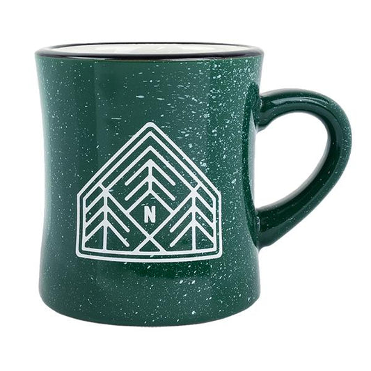 pines coffee mug green