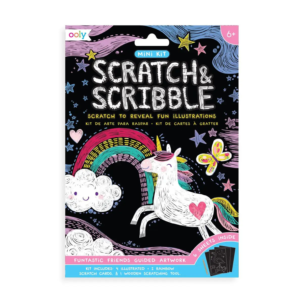 Mini Scratch & Scribble Art Kit: Funtastic Friends - Lulie